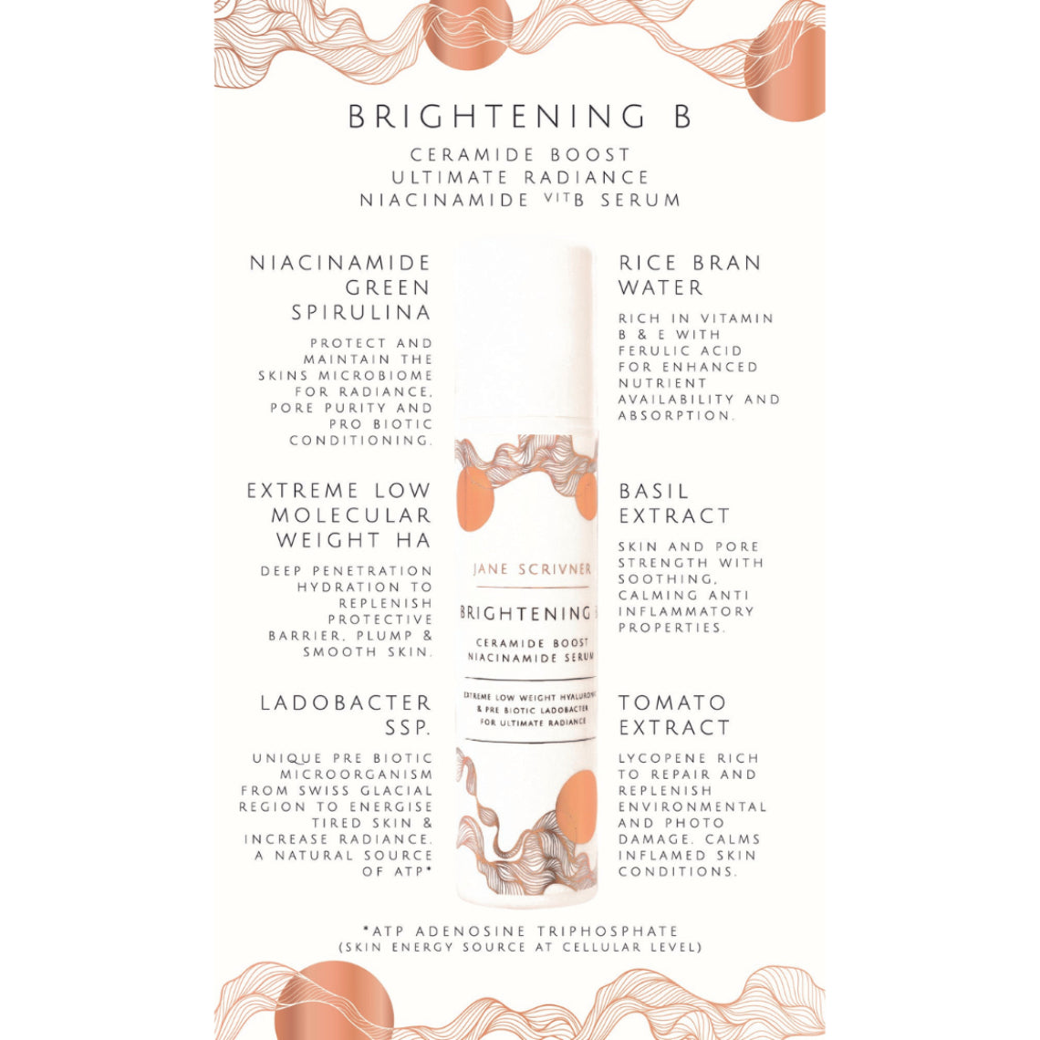 Jane Scrivner Brightening B Serum Aktive Ingredienser